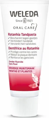 Productafbeelding van WELEDA Oral care ratanhia tandpasta (75 ml)