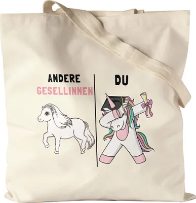 Produktbild von Andere Gesellinnen Du Jutebeutel Stoffbeutel Canvas  Pferd Einhorn Geschenkidee Lustig Ausbildung Berufsschule