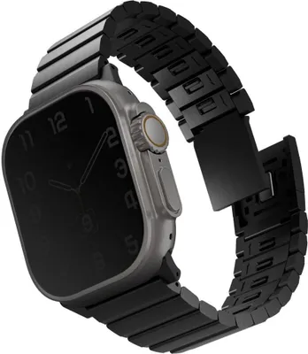Produktbild von Uniq Strova Mag Profilstahl für Apple Watch 49/45/44/42mm, Mitternacht schwarz