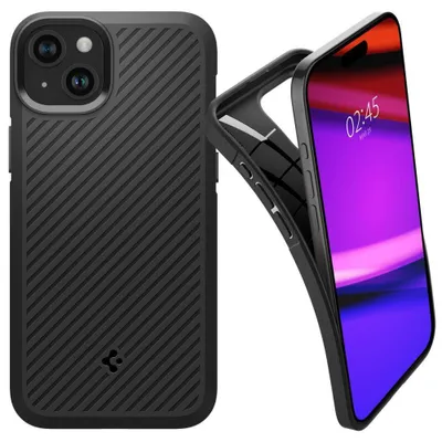Produktbild von Spigen ACS06454, Cover, Apple, iPhone 15 Plus, 17 cm (6.7"), Schwarz