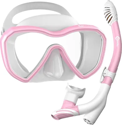 Produktbild von Verbessertes Panorama-Schnorchelmasker - Wasserdicht, anti-beschlag, anti-leck - Gehärtetes Glas - 3-Kanal Premium Dry Schnorchel - Erwachsene