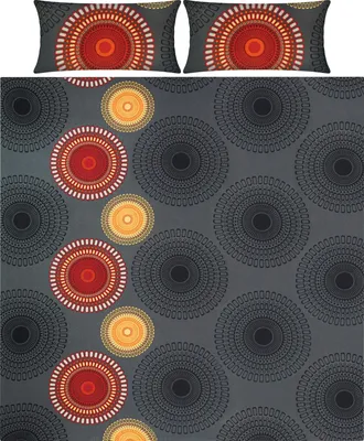 Produktbild von REDBEST Bettwäsche anthrazit-terra 1x 200x200 cm + 2x 40x80 cm