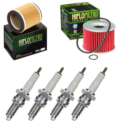 Immagine prodotto di Kit di manutenzione per Kawasaki ZRX 1200 R 2001-2006: filtro aria, filtro olio, candele di accensione di pamoto - Nuovo