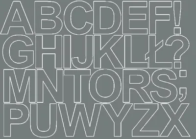 Image de Lettres autocollantes, 8 cm, gris mat