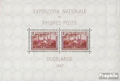 Produktbild von Briefmarken Luxemburg 1937 Mi Block2 (kompl.Ausg.) gestempelt Philatelie