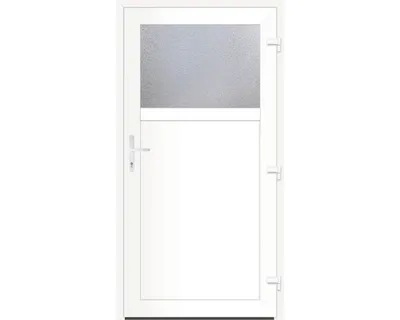 Produktbild von RORO Nebeneingangstür Missouri weiß/weiß 980 x 1980 mm DIN rechts nach außen öffnend 1/3 Glas mit 5-fach Verriegelung