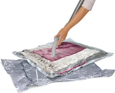 Produktbild von CUKI Cofresco 913010, Weiche Kleidungsaufbewahrungstasche, Grau, Transparent, Polyethylenterephthalat, L, Reißverschluss, 105 cm