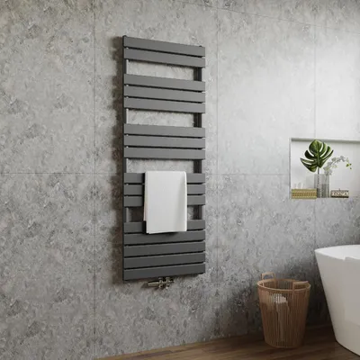 Produktbild von AICA Badheizkörper Mittelanschluss Design Heizkörper Handtuchheizkörper Handtuchwärmer Paneelheizkörper 1600x600mm Anthrazit