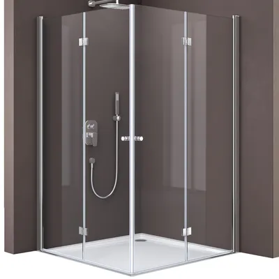 Produktbild von doporro Eck-Duschkabine Eckdusche 80x80x190cm Duschabtrennung ESG-Sicherheitsglas Klarglas inkl. beidseitiger Easy-Clean-Beschichtung Ravenna26