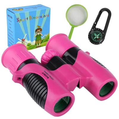 Produktbild von Fernglas für Kinder, 8×21 Ferngläser, Set mit Lupe und Kompass, für Jungen und Mädchen von 3 bis 12 Jahren (P)