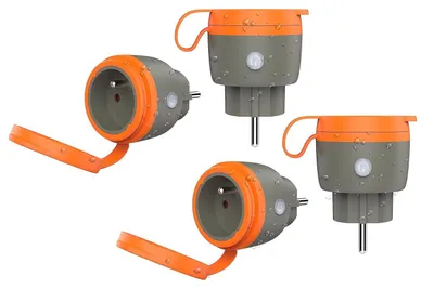 Image de Prises extérieures IP44, quadruple, 16A, 3680W, pour jardin et terrasse