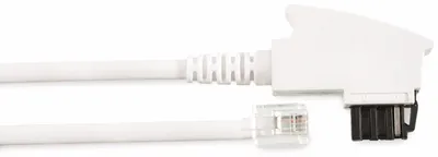 Image de Câble de raccordement téléphonique, TAE/F, 10m, blanc