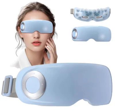 Zdjęcie produktu dla Urządzenie do masażu twarzy, regulowana temperatura, funkcja odtwarzania muzyki przez Bluetooth, kolor: niebieski