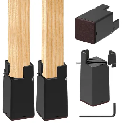 Image de Lot de 4 rehausseurs de meubles réglables, de 10 cm, pour chaises et lits