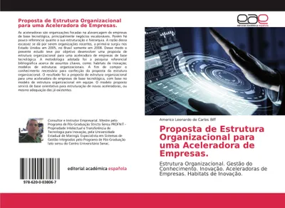 Produktbild von Proposta de Estrutura Organizacional para uma Aceleradora de Empresas.