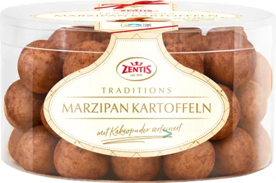 Produktbild von Zentis Marzipan Kartoffeln 3er Pack (3x500g Runddose) + usy Block