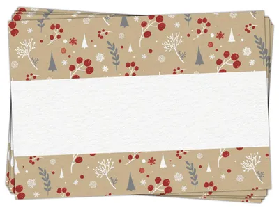 Produktbild von Logbuch-Verlag 25 Weihnachtliche Geschenkaufkleber für Namen selbstklebend 7,4 x 5,2 cm rot weiß beige
