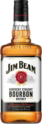 Image de Jim Beam White Kentucky Straight Bourbon Whiskey | 40 % vol | 1,5 l Flasche