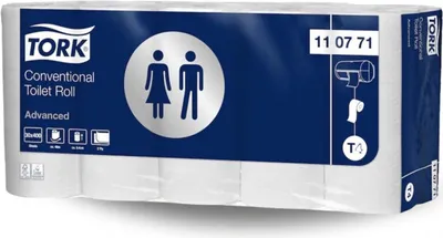 Produktbild von TORK Toilettenpapier 2-lagig weiß Großpackung 30 Rollen á 400 Blatt