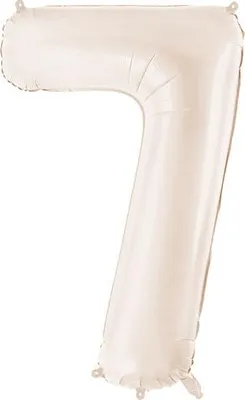 Obrázek produktu pro Fóliový balónek s číslem "7", 86 cm, světle béžový