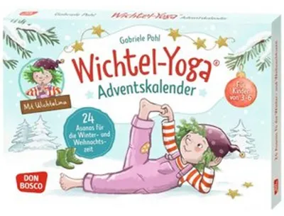 Obrázek produktu pro Adventní kalendář jógy s motivem skřítků. 24 ásan pro zimní a vánoční období