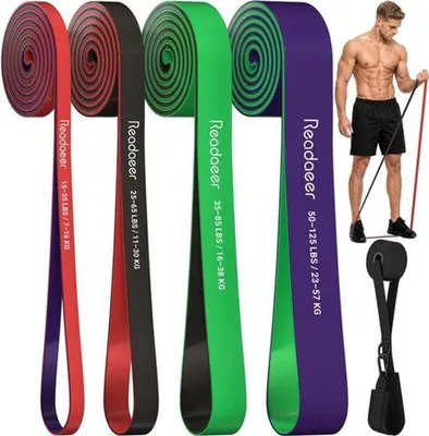 Productafbeelding van Weerstandsbanden Set, Dubbelkleurige TPE Oefenbanden met Deuranker voor Krachttraining en Fitness