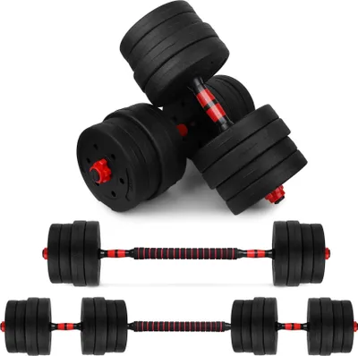 Produktbild von wuuhoo I Kurzhantelset 10kg mit Kunststoffscheiben 30mm I 2er Set I Hantelset aus Kunststoff und Sternverschluss