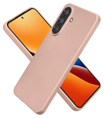 Produktbild von kwmobile Handyhülle für Samsung Galaxy A37 5G Hülle - Silikon Case metallisch schimmernd - Schutzhülle Cover - Metallic Rosegold