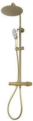 Produktbild von Avapax | Regenbrause Mit Thermostat - Silber - Gebürstetes Gold - Zwei Funktionen - Adth6212t1
