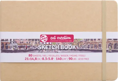 Produktbild von Royal Talens TAC Skizzenbuch 21x15 cm 140gr 80 Blatt Kraft