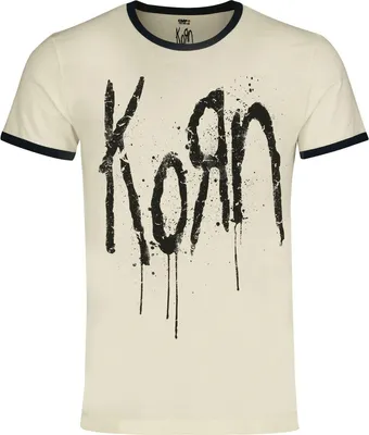 Produktbild von Korn T-Shirt Herren Logo - Ringer Shirt altweiß XL