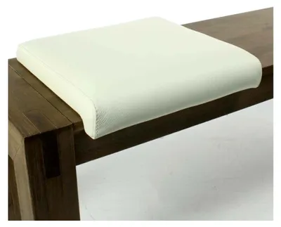 Produktbild von ® Klemmkissen Sitzkissen Lederkissen Weiss | Bankkissen Echt-Leder Rindsleder