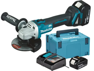 Image de Meuleuse 18V 125mm + 2 batteries 5Ah + chargeur rapide + coffret MAKPAC - MAKITA - DGA504RTJ