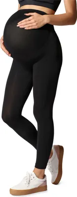 Produktbild von Be Mammy Umstandsleggings BE-1123 (Schwarz, S-M) .