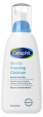Immagine prodotto di Cetaphil | Schiuma detergente per il viso - per pelli normali e secche - 237 ml - pulizia delicata - per la cura quotidiana