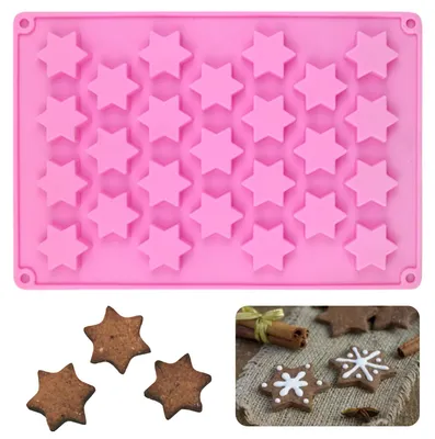 Silikon-Backform Ster, 25 Mulden, 29,8 x 19,8 cm, Antihaft