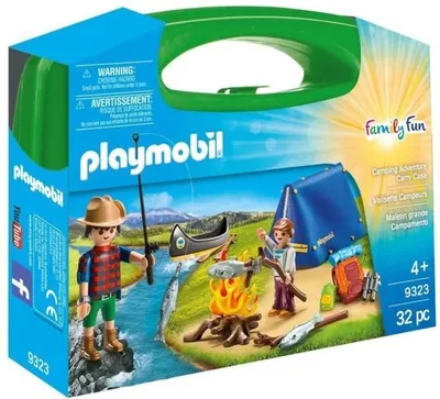 Obrázek produktu pro PLAYMOBIL Herní sada Camping Valisette, 2 figurky, stan, kánoe a příslušenství, 32 dílů