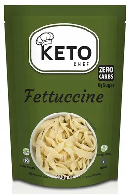 Zdjęcie produktu dla MAKARON (KONJAC) FETTUCCINE BEZGLUTENOWY270 g (200 g) - KETO CHEF