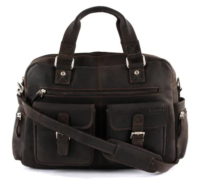 Produktbild von GreenLand Nature Leder Aktentasche Schultertasche Westcoast Business Bag Brown braun