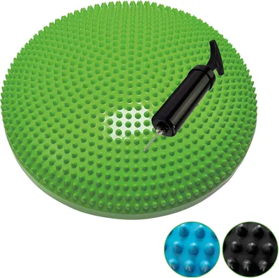 Produktbild von Tunturi Balance Pad 33 cm, Wackelkissen für Gleichgewicht und Koordination, mit Noppen für Yoga, Pilates, Balancekissen in Grün