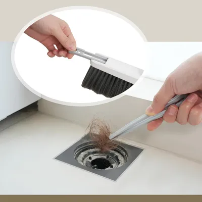 Image de Pelle de balayage avec long manche et brosse de balayage rotative à 180
