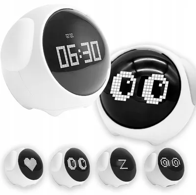 Obrázek produktu pro Budík LED noční lampička pro děti emotikony emotikony pro děti