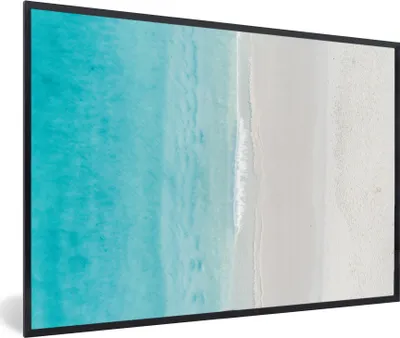 Produktbild von MuchoWow® MuchoWow® Gerahmtes Poster Strand - Meer - Insel 60x40 cm - Poster mit zchwarzem Bilderrahmen - Printing - Wanddeko Schlafzimmer