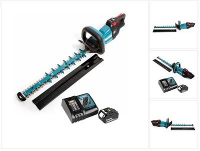 Zdjęcie produktu dla Akumulatorowe nożyce do żywopłotu Makita DUH 502 RF1 18V 50cm + 1x akumulator 3.0Ah + ładowarka
