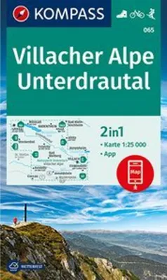Obrázek produktu pro KOMPASS turistická mapa 065 Villacher Alpe, Unterdrautal