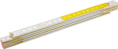 Produktbild von Holz-Gliedermaßstab weiß-gelb 1 m - T 26C005