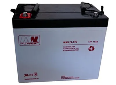 Produktbild von MWL 75-12h: AGM-Batterie 12V/75Ah, 260*168*216 (T16)