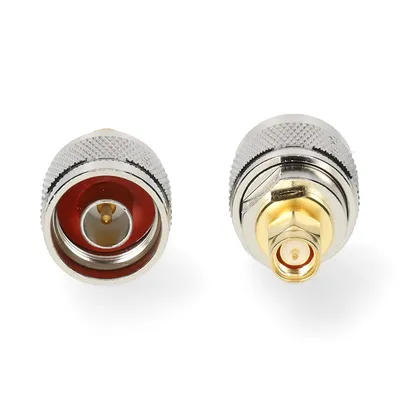Produktbild von Nedis SMA Adapter - SMA-Stecker - N Stecker - Vergoldet - 50 Ohm - Gerade - PVC - Gold / Silber - 2 Stück - Box