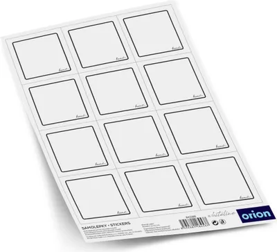 Produktbild von Orion Aufkleber für Gläser selbstklebend Klebe-Etiketten zum Beschriften von Einmachgläsern weiß 12 Stk.