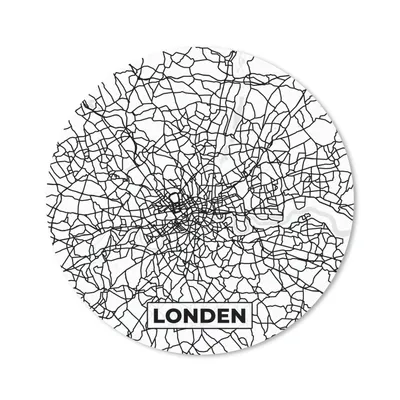Produktbild von MuchoWow® Mauspad Mousepad London - Stadtplan - Schwarz und Weiß - Karte 30x30 cm - Mousepads - Maus Mat - Pad - Mausunterlage - Tischunterlage - Schreibtischmatten